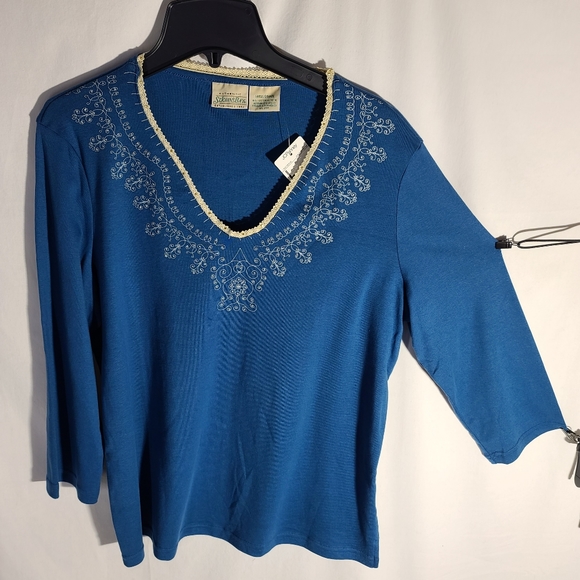 St. John's Bay | Tops | St Johns Bay 0 Cotton Blue Long Sleeves | Poshmark